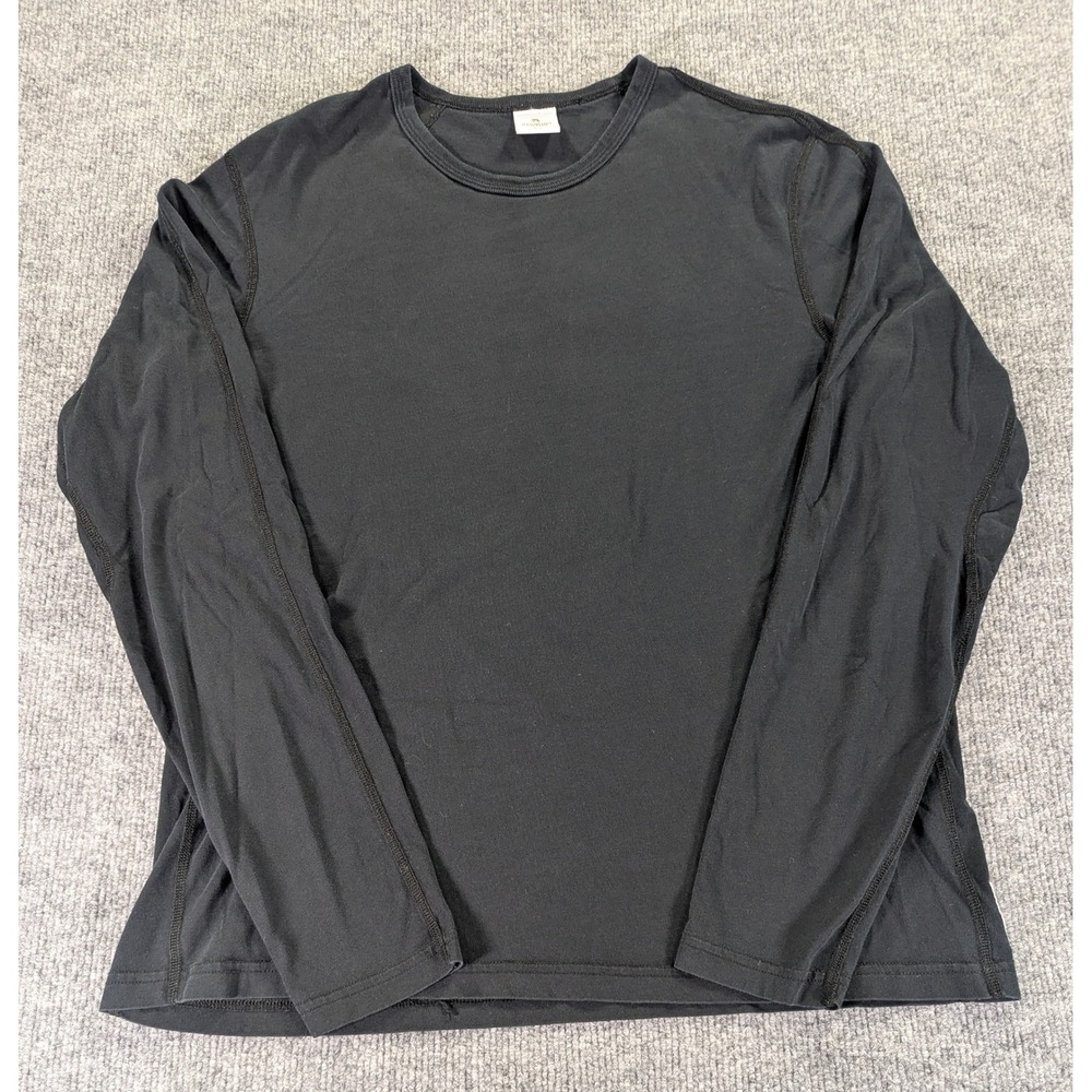 Reigning Champ Mens Long Sleeve Cotton Athletic Shirt Black Lot 3892 Size M